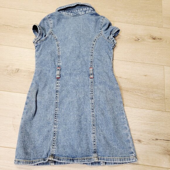 Vtg Denim Dress Embroidered D is for DORA The Explorer Sz 6 Y2K Nick Jr. READ - Picture 7 of 7